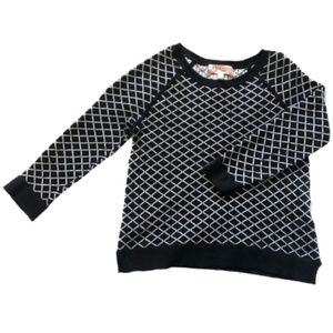Philosophy Black & White Diamond Knit Sweater